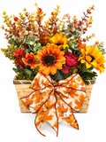 Thanksgiving/Fall Basket Centerpiece Flower Arrangement - Frijja, LLC