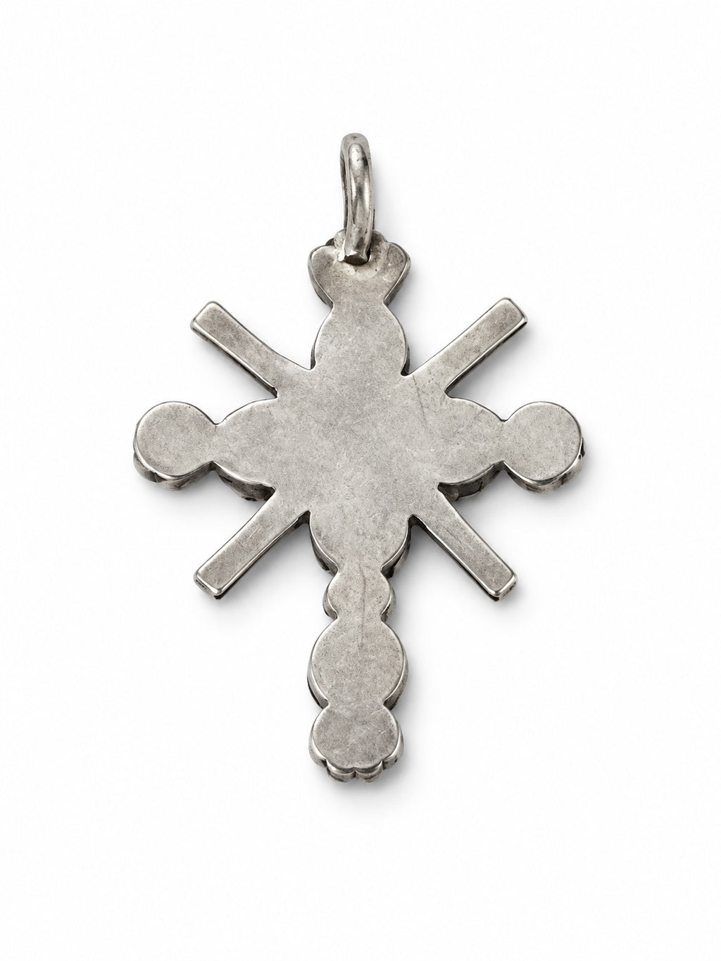 Vintage 925 Sterling Silver Turquoise Cross Pendant