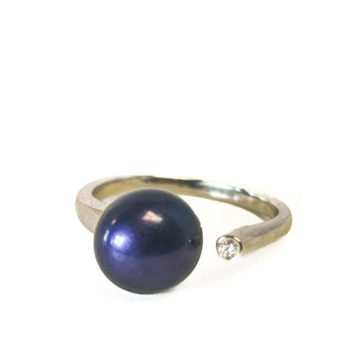 925 Sterling Silver Freshwater Pearl Adjustable Ring - Frijja, LLC