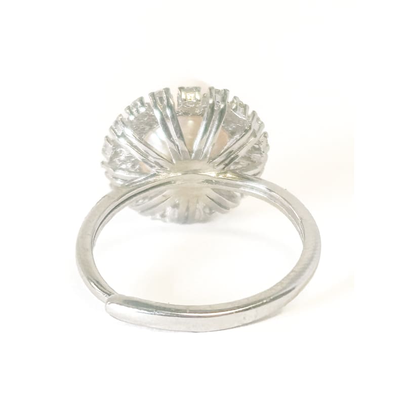 925 Sterling Silver Freshwater Pearl Adjustable Ring - Frijja, LLC