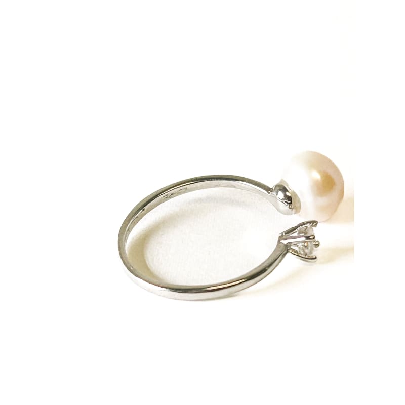 925 Sterling Silver Freshwater Pearl Adjustable Ring - Frijja, LLC