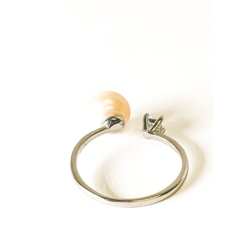 925 Sterling Silver Freshwater Pearl Adjustable Ring - Frijja, LLC