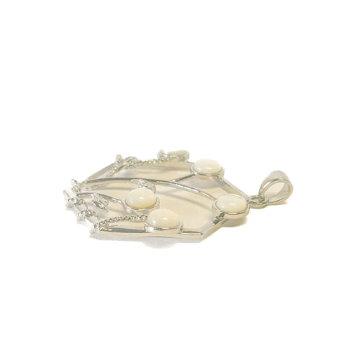 925 Sterling Silver Mother of Pearl Pendant - Frijja, LLC