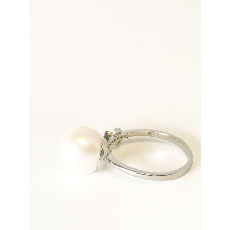 925 Sterling Silver Pearl Anchor Adjustable Ring - Frijja, LLC