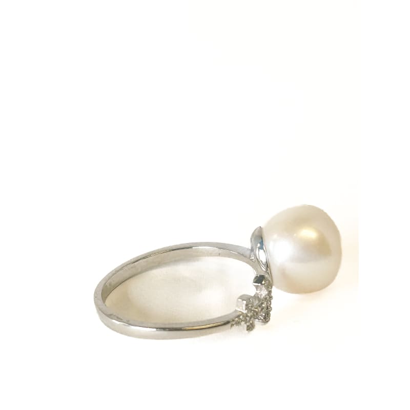 925 Sterling Silver Pearl Anchor Adjustable Ring - Frijja, LLC