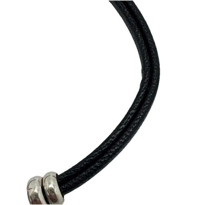 950 Sterling Silver Black Leather Bracelet Butterfly Charm - Frijja, LLC