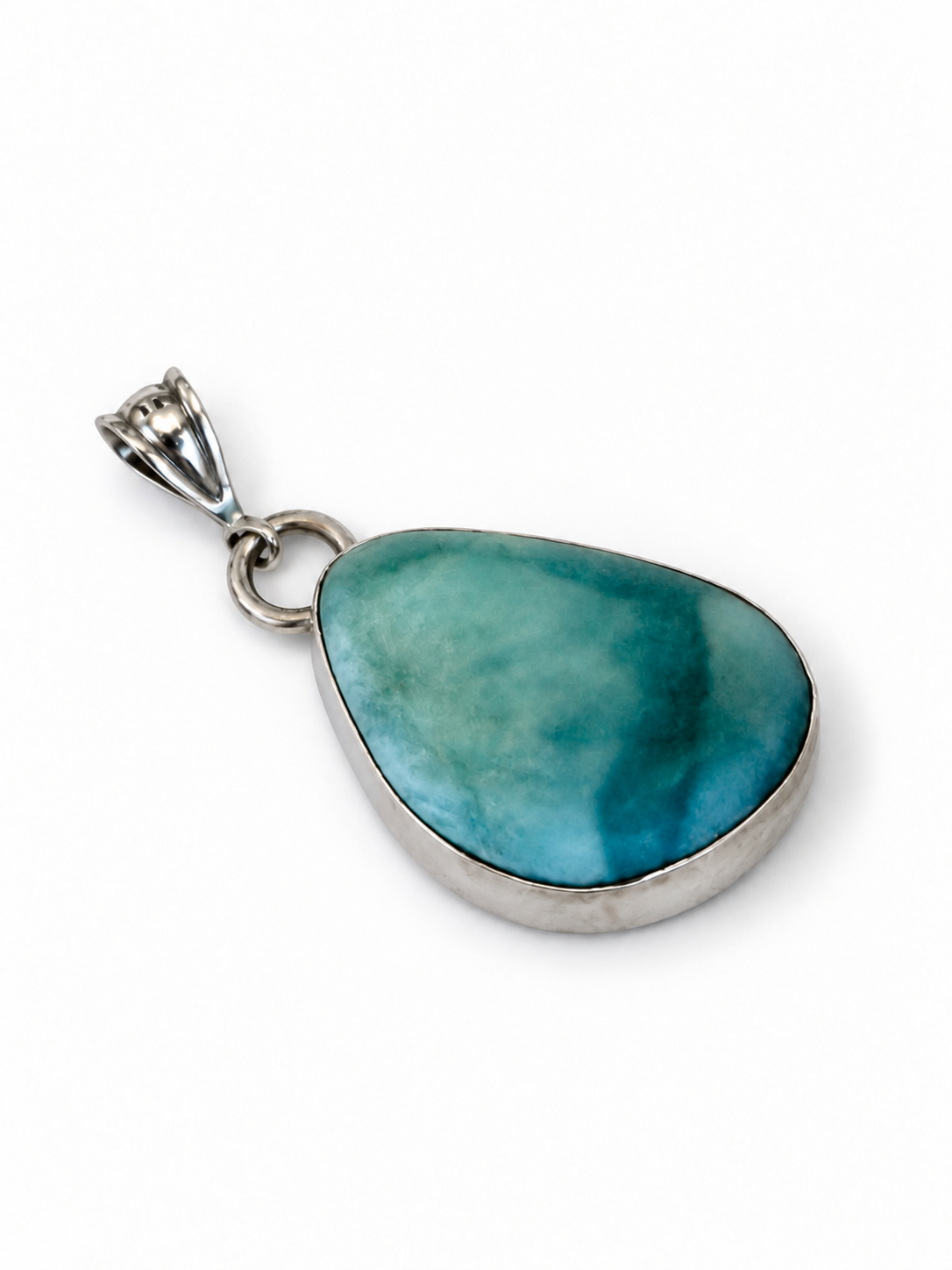 Vintage 925 Sterling Silver Larimar Pendant