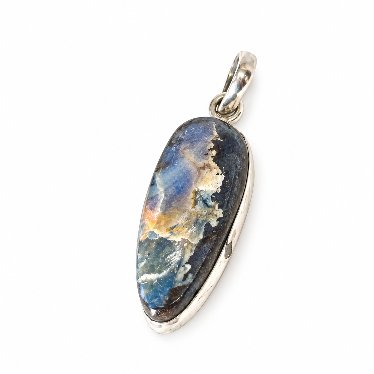 Vintage 925 Sterling Silver Opal Pendant