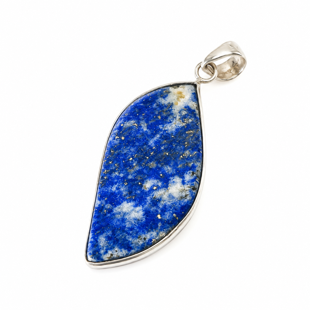 Vintage 925 Sterling Silver Lapis Lazuli Pendant
