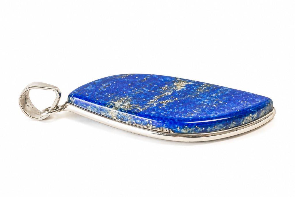Vintage 925 Sterling Silver Lapis Lazuli Pendant