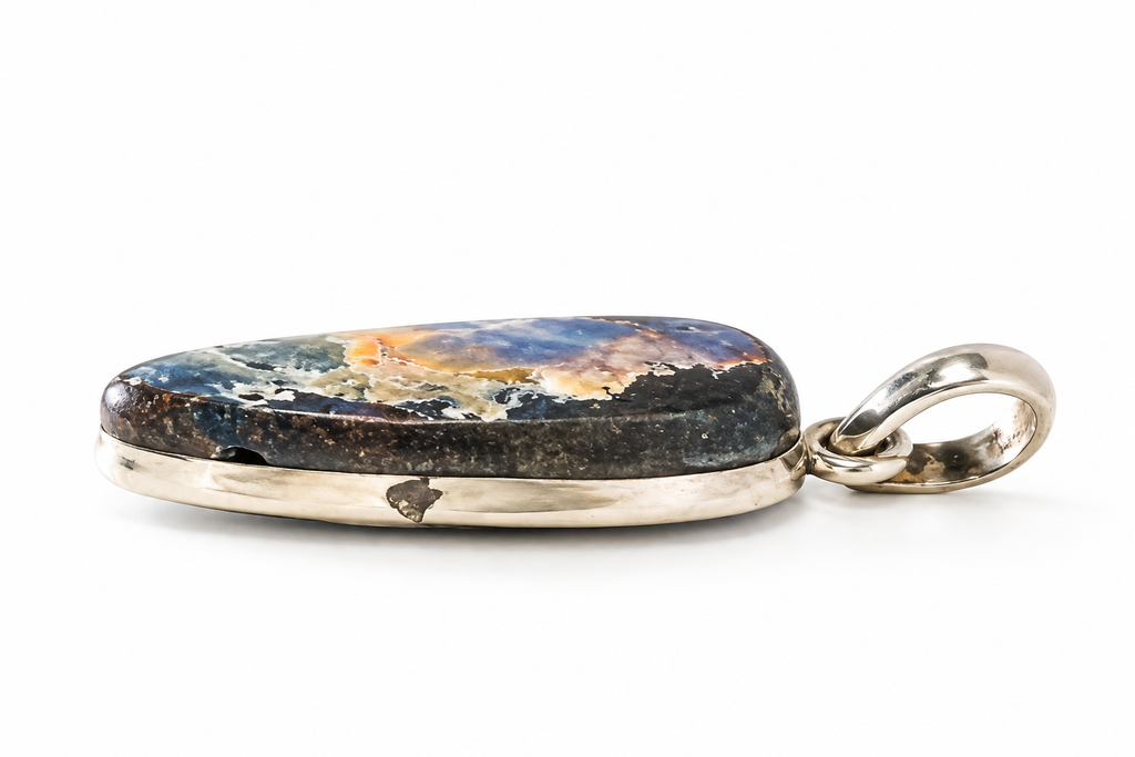 Vintage 925 Sterling Silver Opal Pendant