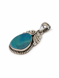 Vintage 925 Sterling Silver Australian Opal Pendant