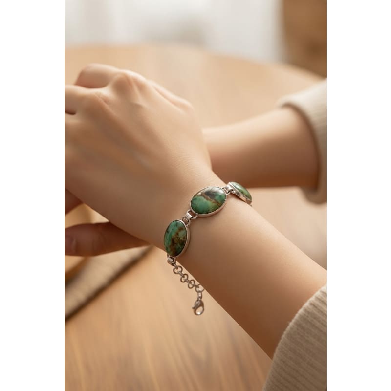 Bracelets - frijja.com - Andean Promise Bracelet - 950 Sterling Silver Andean Opal