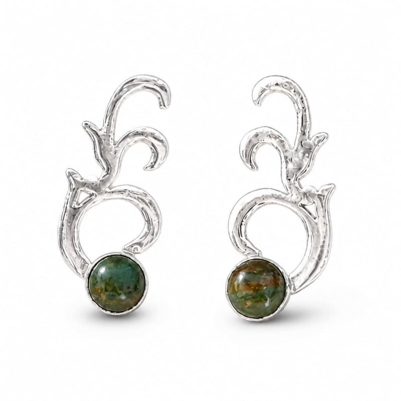 Earrings - frijja.com - Andean Promise Earrings - 950 Sterling Silver Andean Opal