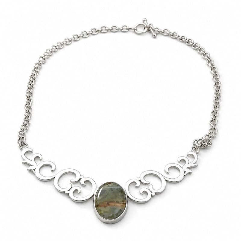 Necklaces - frijja.com - Andean Promise Necklace - 950 Sterling SIlver Andean Opal Necklace
