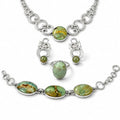 Jewelry Sets - frijja.com - Andean Promise Set - 950 Sterling Silver Andean Opal (Necklace Bracelet Earrings Ring)