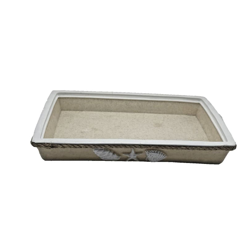 Coastal Perfume Cosmetics Tray, Home Wear Brand/Starfish & Seashell Design - Frijja, LLC