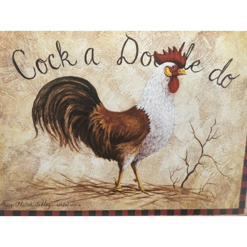 Cock A Doodle Doo Framed Art By Peggy Thatch Sibley - Frijja, LLC