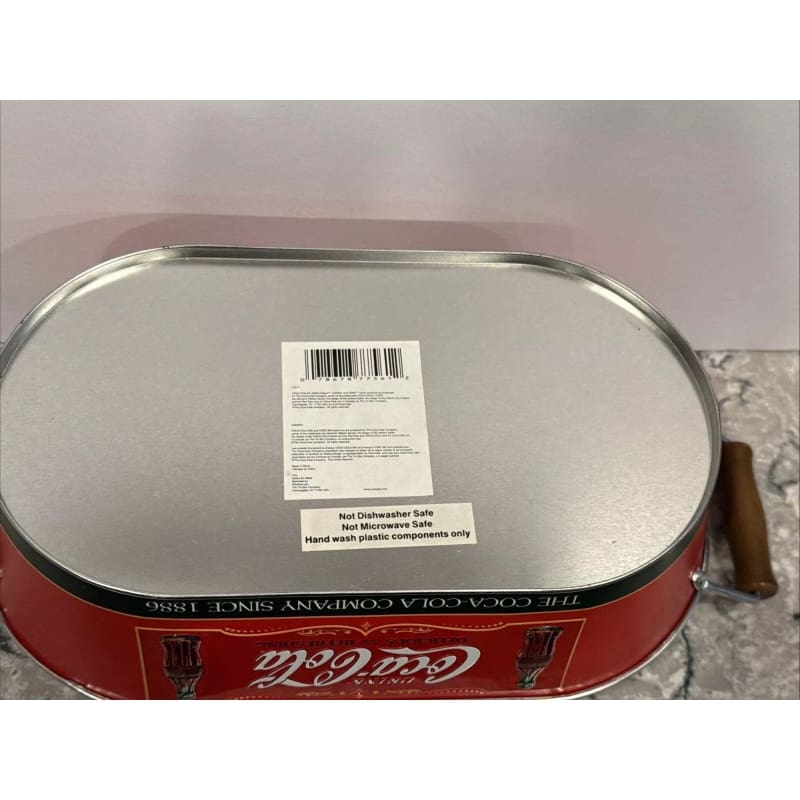 Collectible Coca Cola Tray Candy Dish with Wooden Handles 15" x 11" - Frijja, LLC