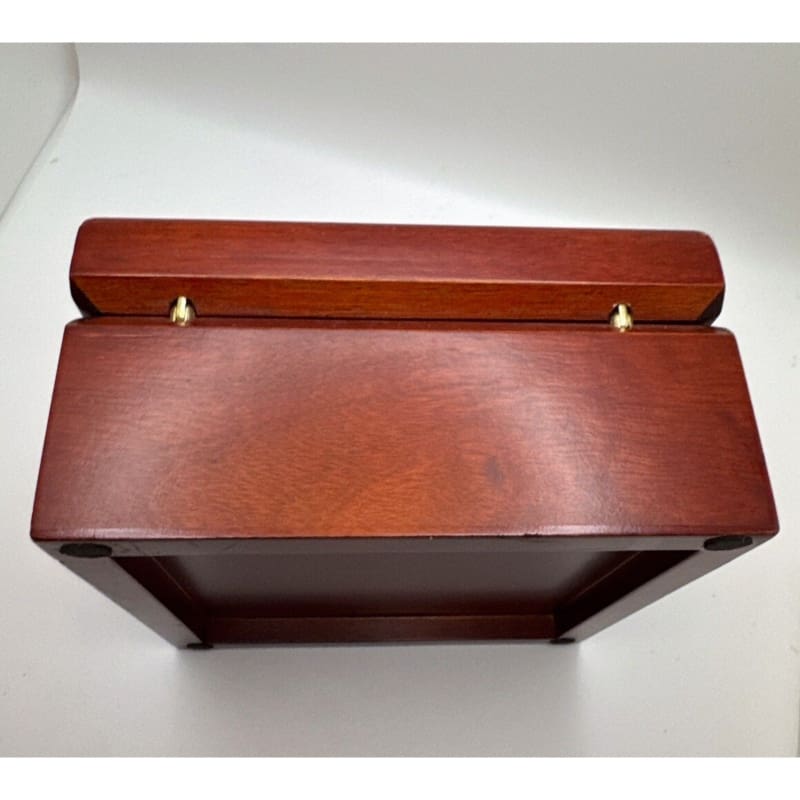 Colonial Williamsburg Mahogany Keepsake Box Engraved Tile Top Rare Virginia - Frijja, LLC