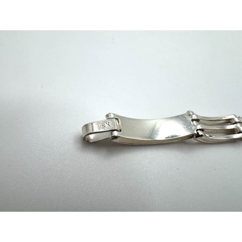 Designer Peruvian Sterling Silver 950 and 18K Gold Inlay Bracelet - 7.5” - Frijja, LLC