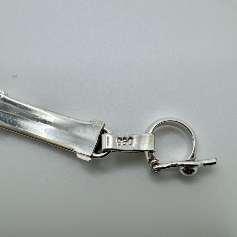 Designer Peruvian Sterling Silver 950 and 18K Gold Inlay Bracelet - 7.5” - Frijja, LLC