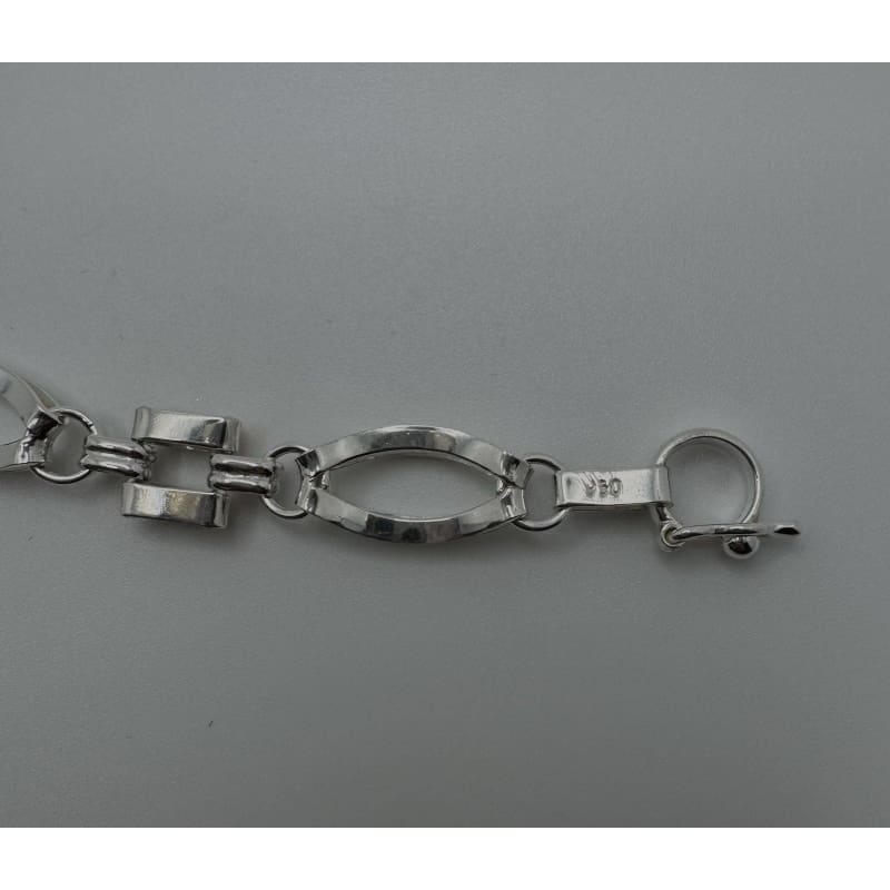 Designer Peruvian Sterling Silver 950 and 18K Gold Inlay Bracelet - 7.5” - Frijja, LLC