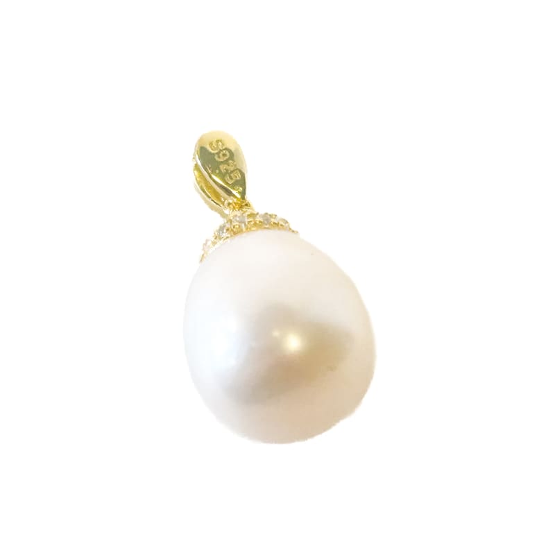 Gold Plated 925 Sterling Silver Freshwater Pearl Pendant - Frijja, LLC