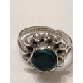 Green Malachite Gemstone Mexico 925 Sterling Silver Handmade Ring Size 7.5 - Frijja, LLC