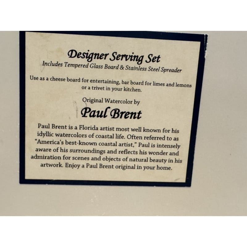 LS Arts Cheese Cutting Board Paul Brent Gone to the Beach - Frijja, LLC