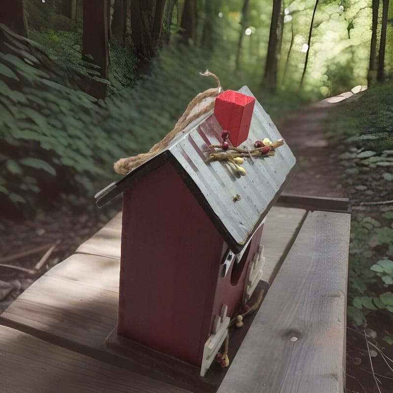 VALENTINE LOVE SHACK WOOD METAL BIRD HOUSE FARMHOUSE RUSTIC COUNTRY - Frijja, LLC