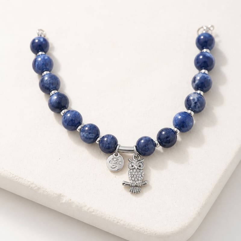 Bracelets - frijja.com - Victorian Elegance Bracelet - 950 Sterling Silver Sodalite Gemstone