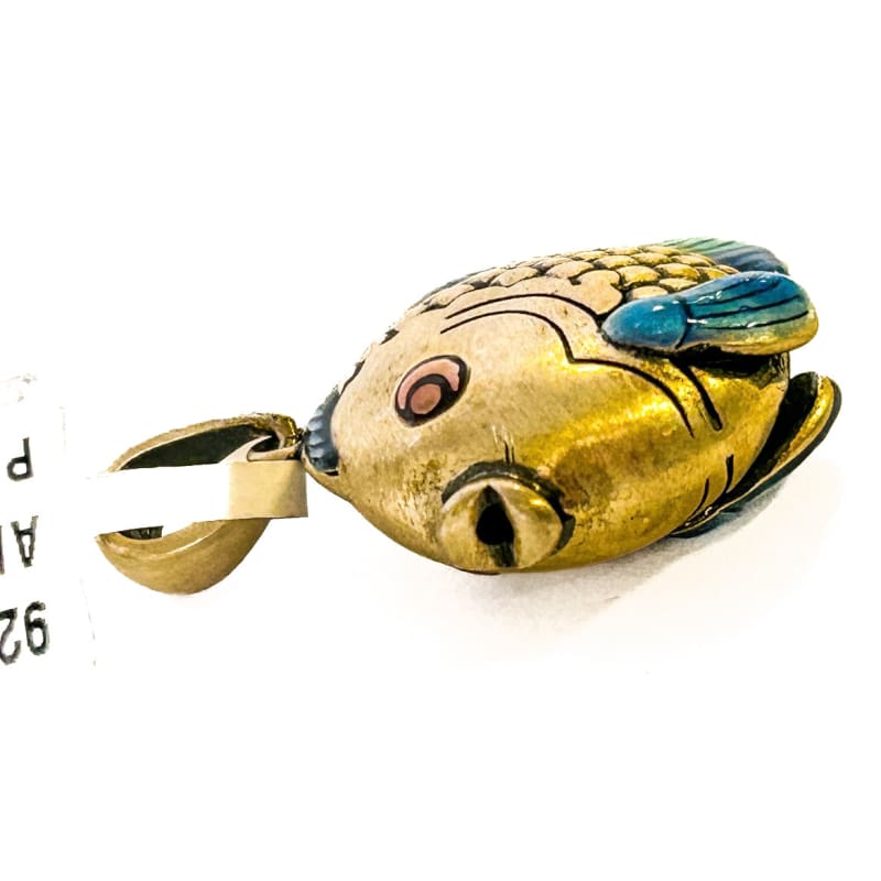 Vintage 925 Sterling Silver Fish Pendant - Frijja, LLC