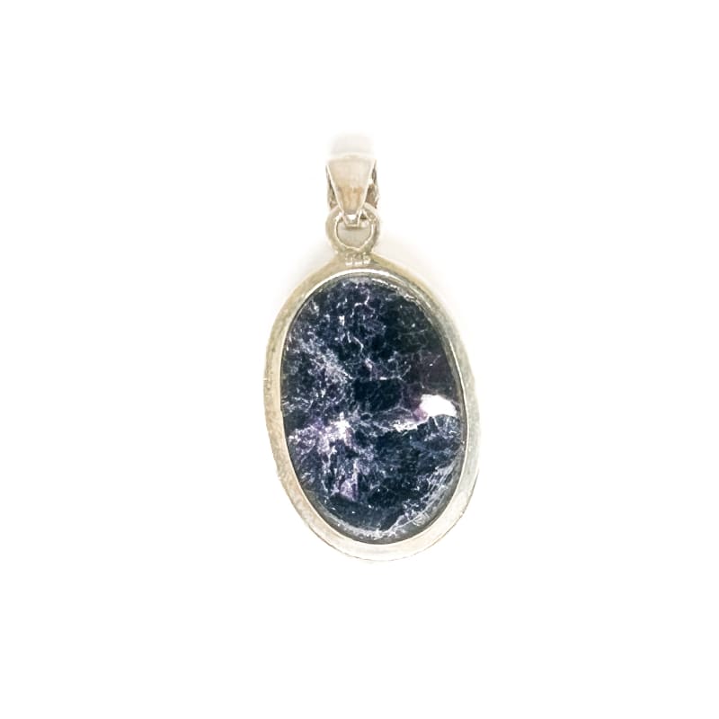 Vintage 925 Sterling Silver Oval Jasper Pendant - Frijja, LLC