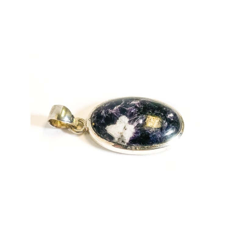 Vintage 925 Sterling Silver Oval Jasper Pendant - Frijja, LLC
