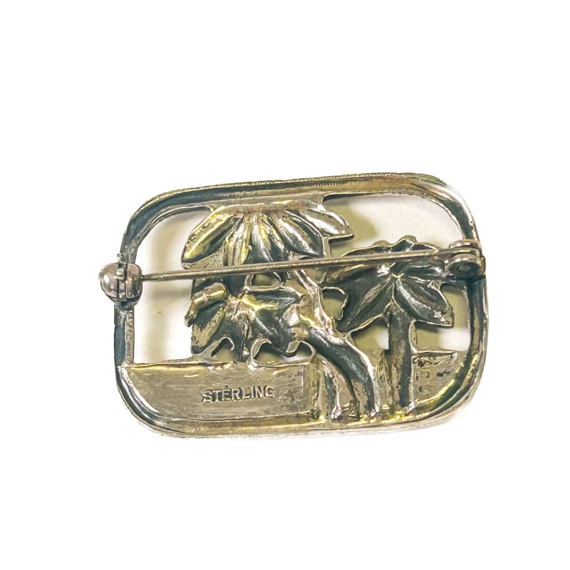 Vintage 925 Sterling Silver Palm Tree Brooch - Frijja, LLC
