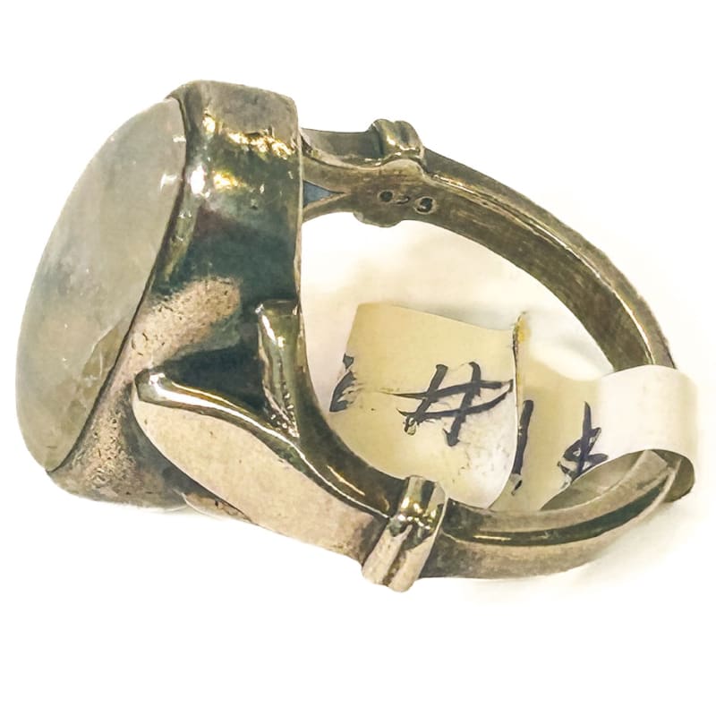 Vintage 925 Sterling Silver Rainbow Moonstone Ring - Size 8.5 - Frijja, LLC
